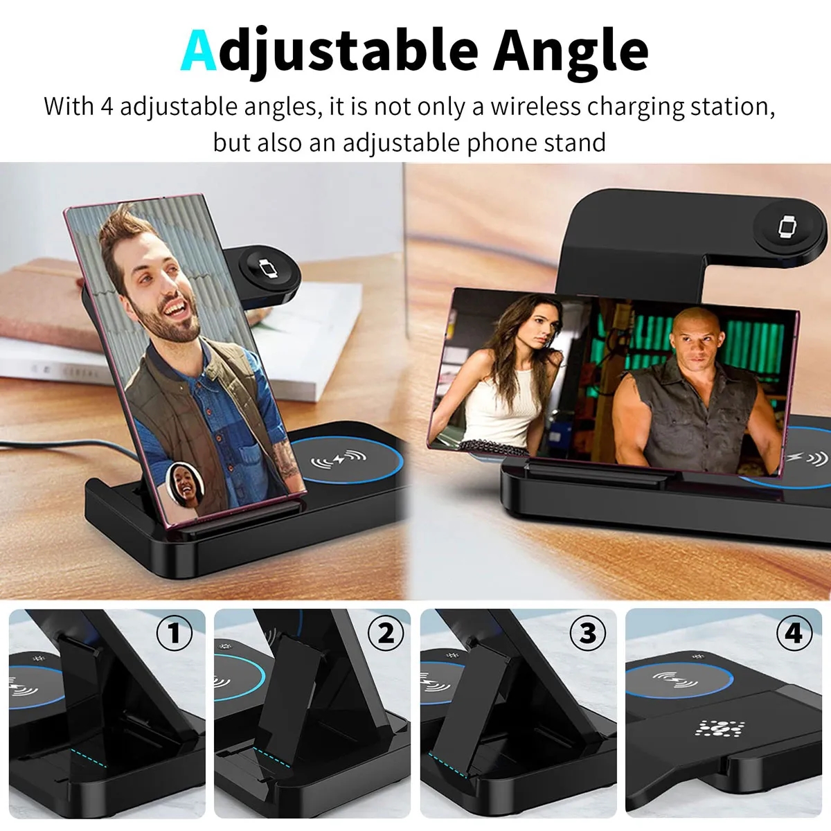 Foldable Wireless 4 in 1 Charging 6