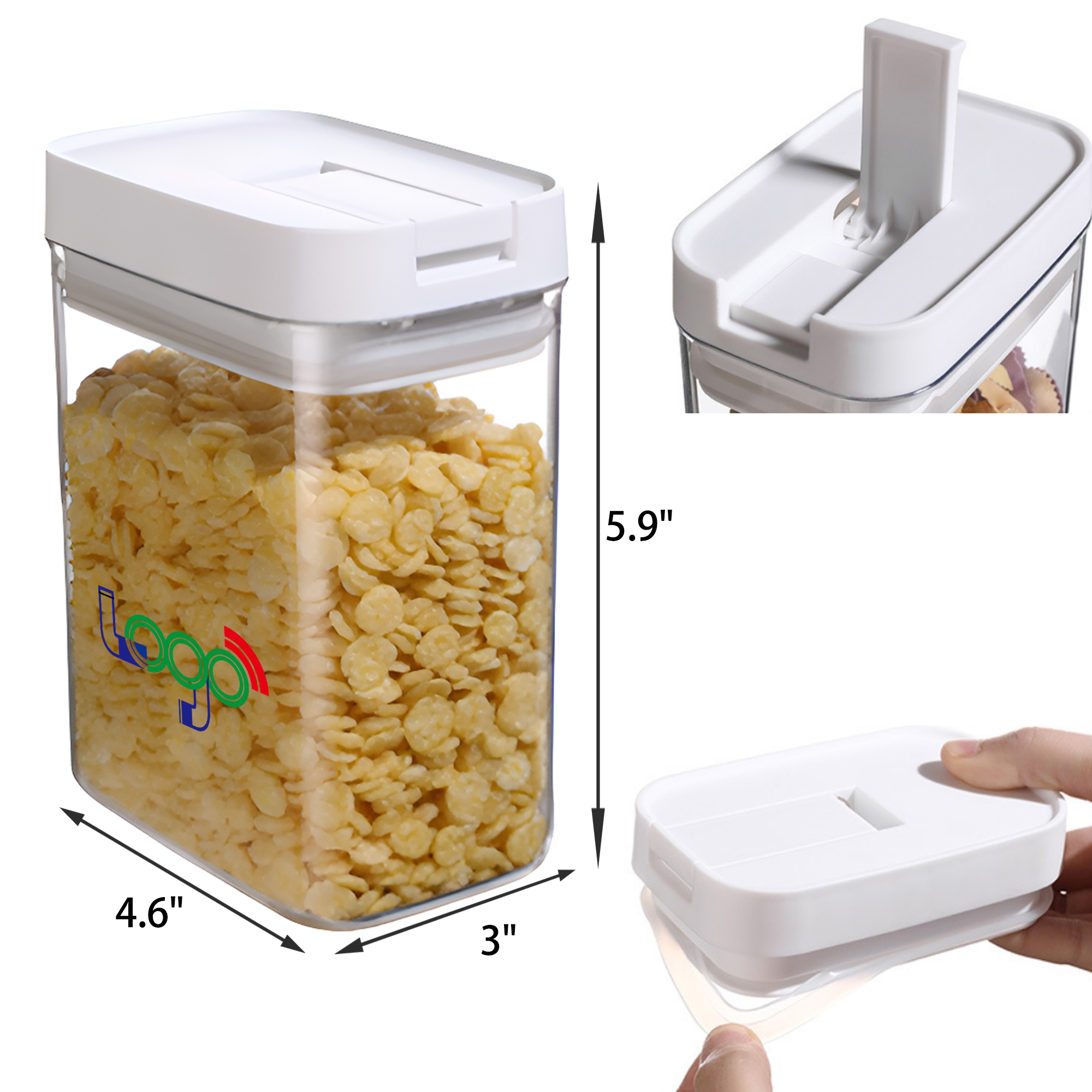 Hygienic 27 OZ Airtight Food Storage Jars 2