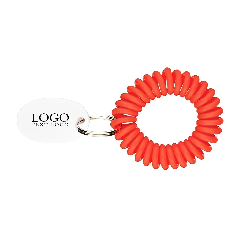 Custom EVA Bracelet Wrist Coil With Tag Keyring, custom athletic wear with logo imprint 2