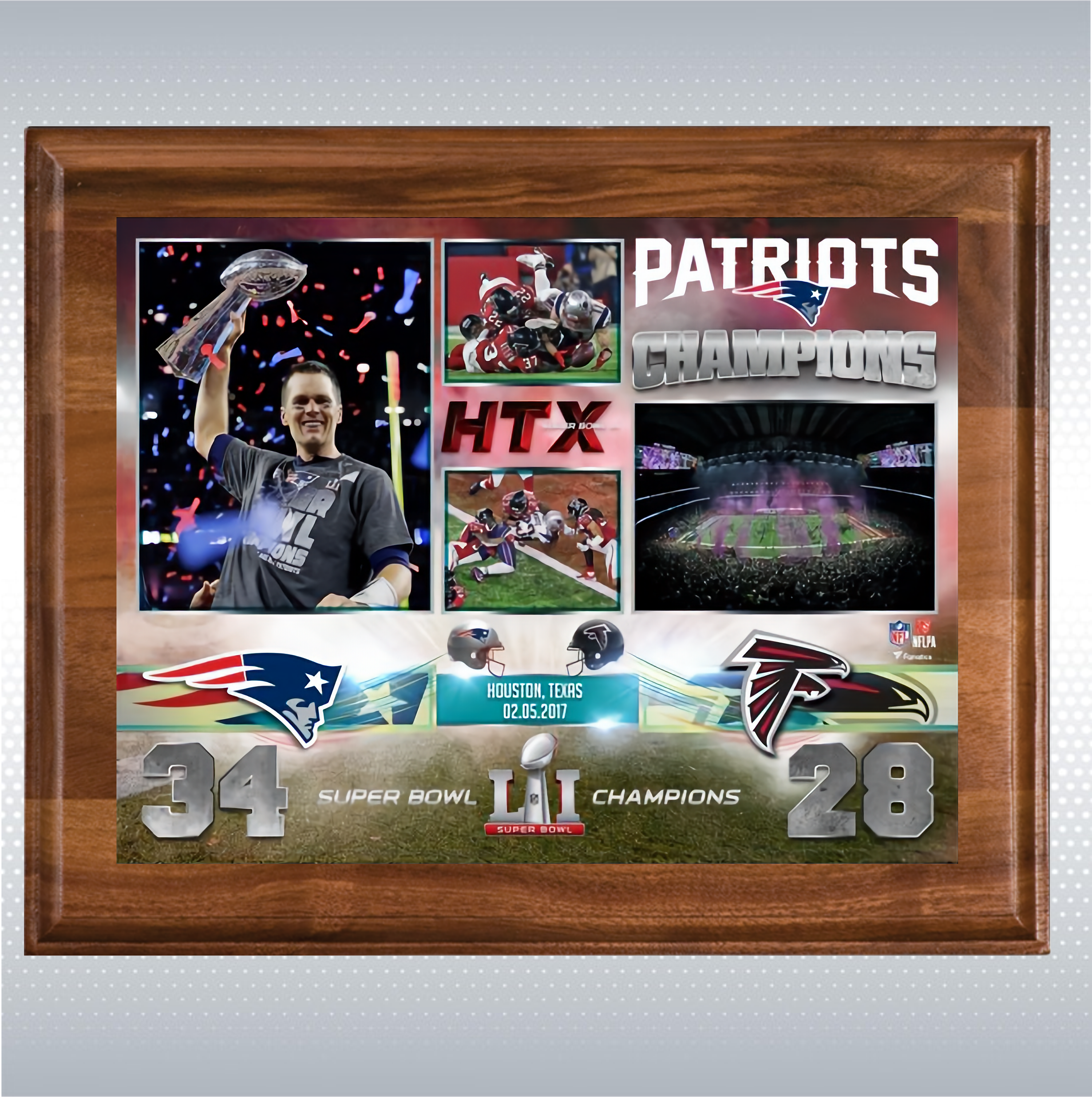 Walnut Wood Plaque w/Full Color Sublimated Plate 8