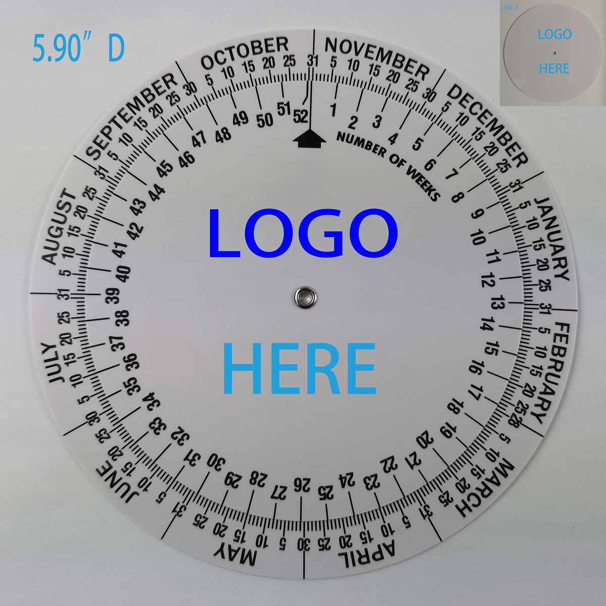 5.90"D Big Date Finder Wheel Calculator 2