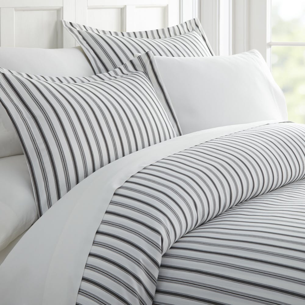 Duvet Cover Sets - Vertical Stripes King 3 Piece 1