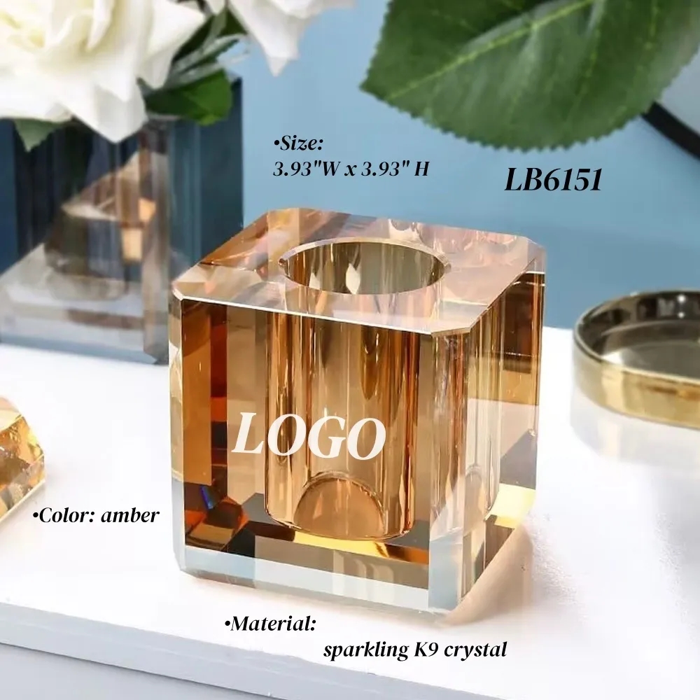 Square Crystal Vases for Flowers for Glass Home Decor 1