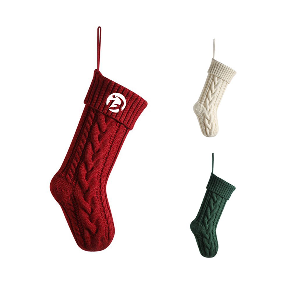 Christmas Stockings Cable Knitted 18 Inch Large Size 3