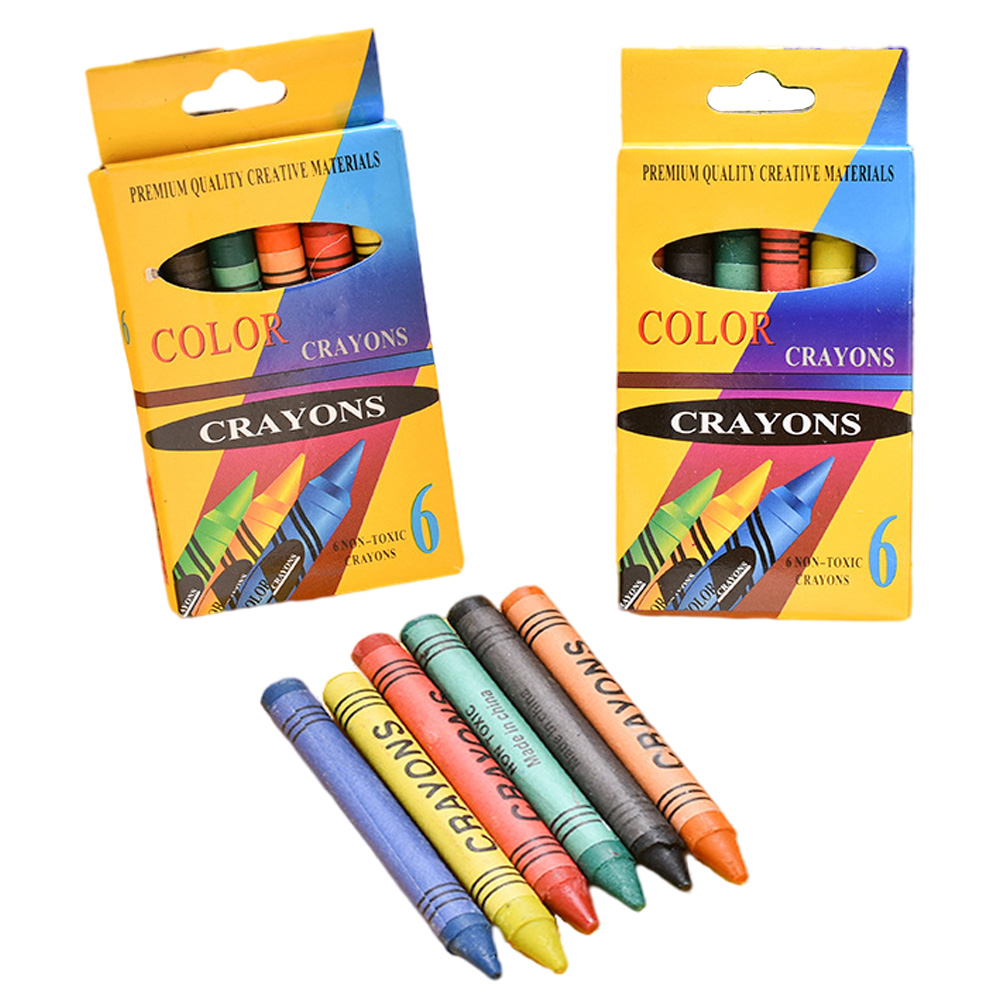 6 Pack Colorful Crayons 1