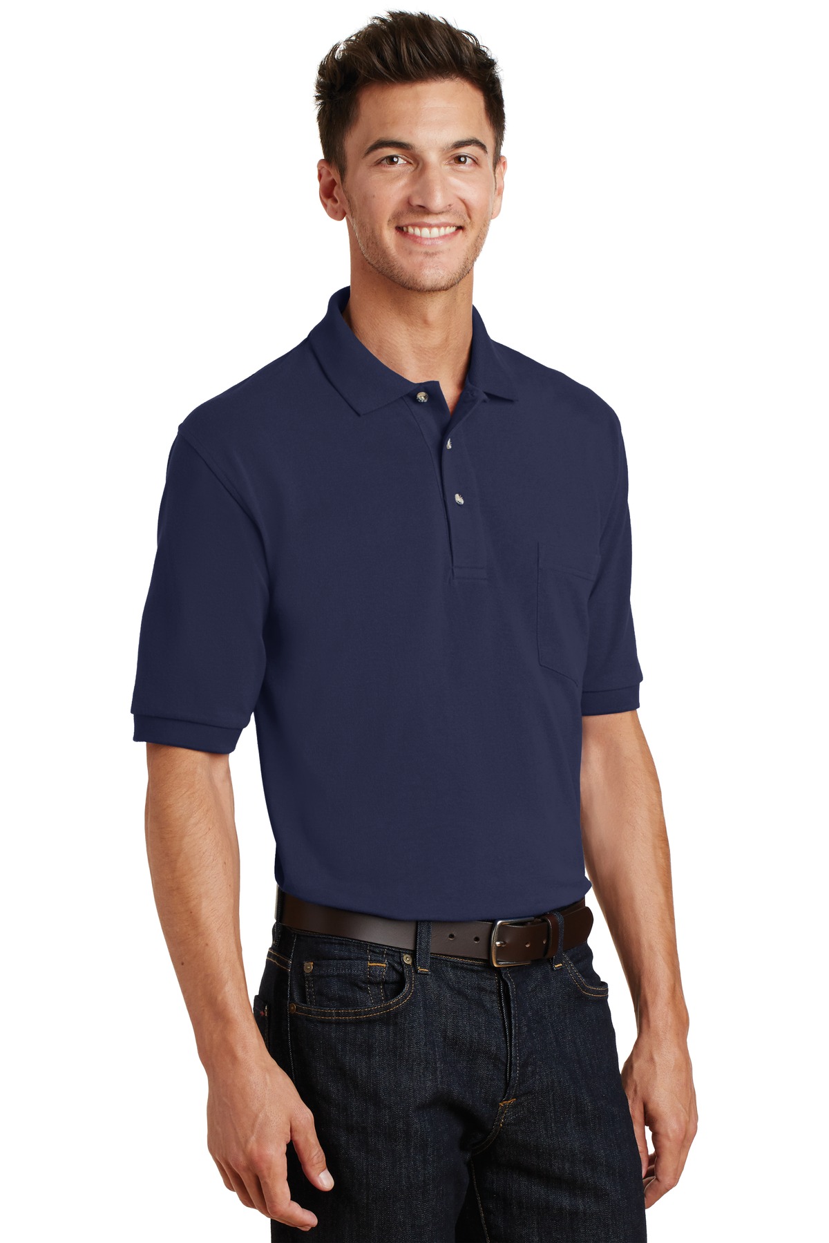 Port Authority Heavyweight Cotton Pique Polo with Pocket. K420P 17