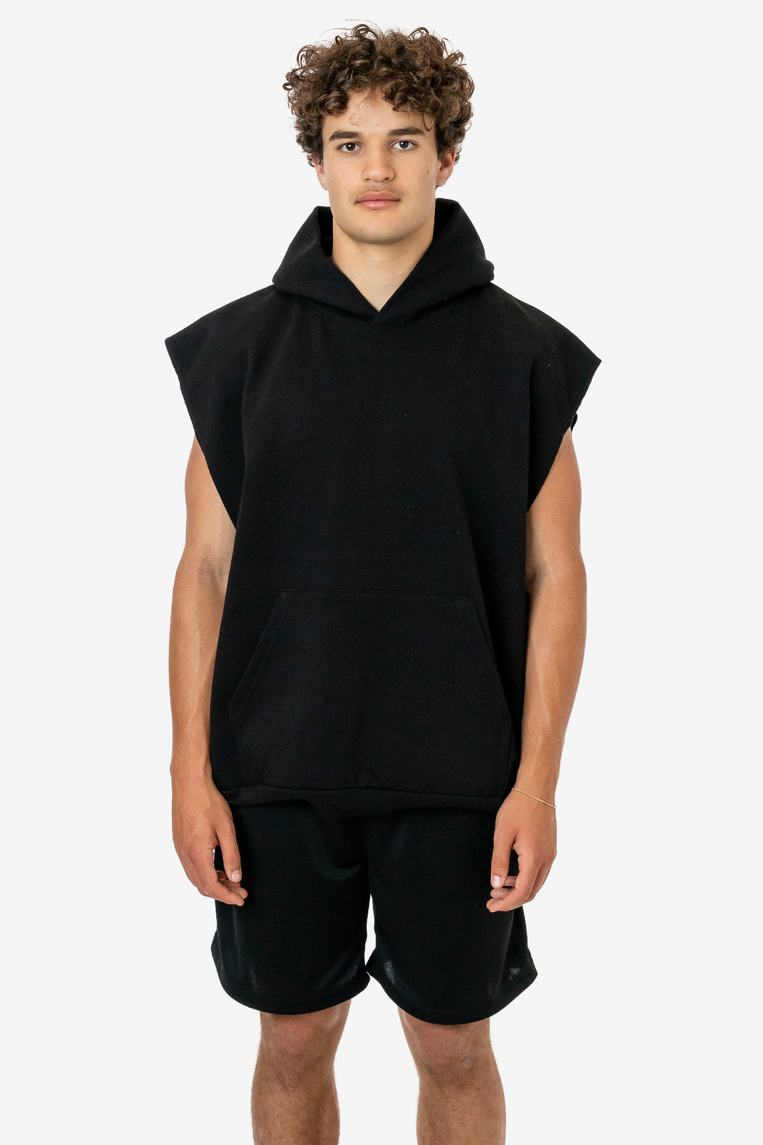 14 OZ SLEEVELESS HOOD PULLOVER 1