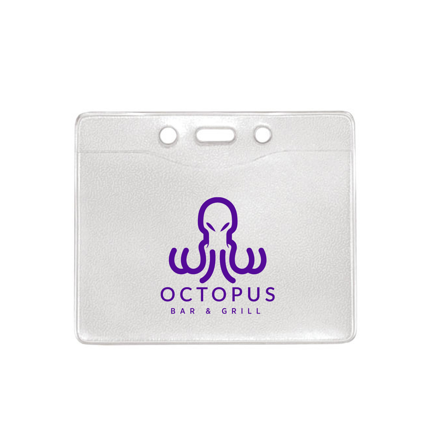 4.30" W x 3.56" H - Horizontal Clear Vinyl Badge Holder (1 Color Imprint) 1