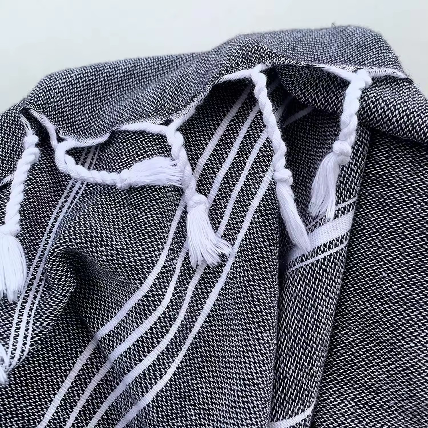 Turkish Cotton Hooded Poncho Towel Bathrobe 6