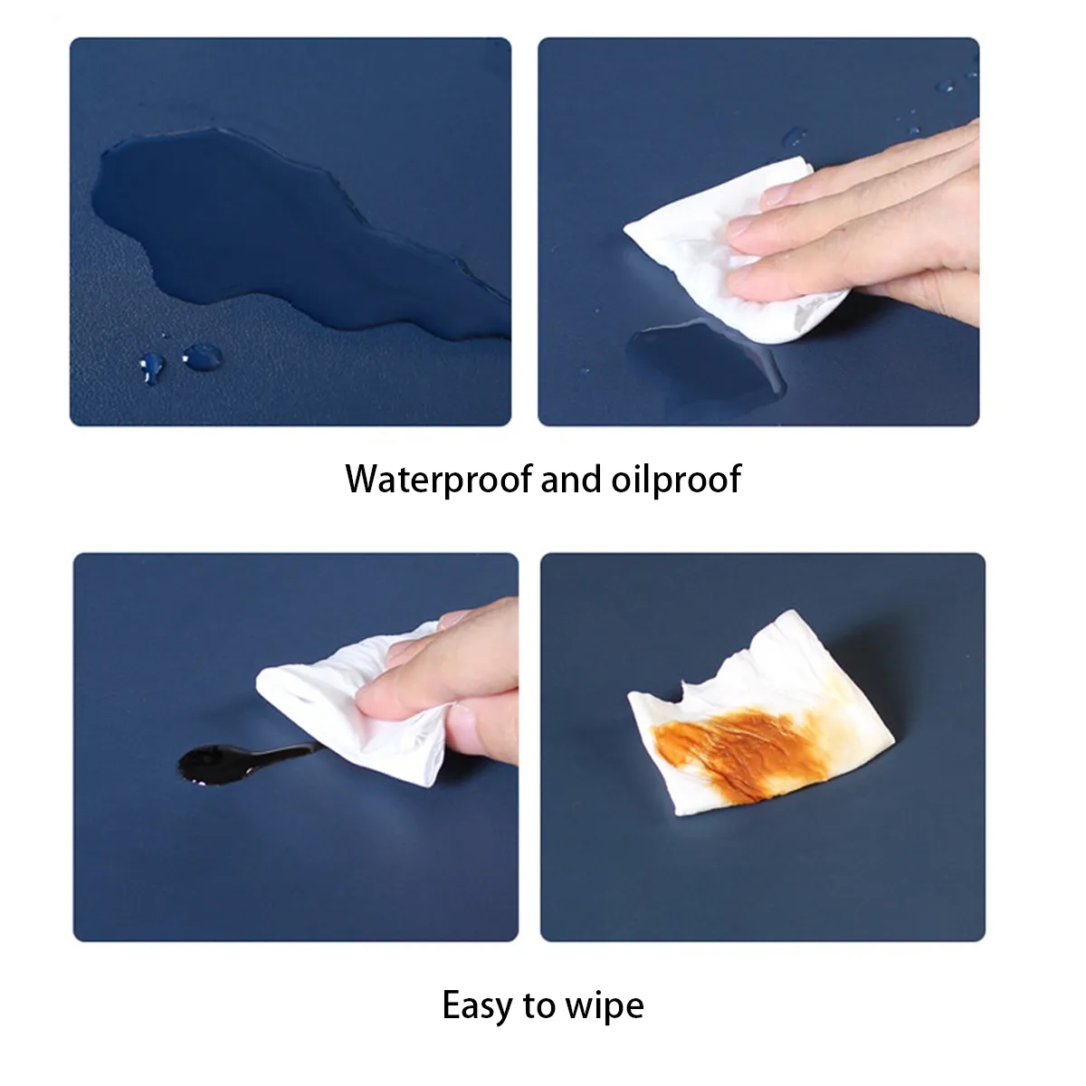 Reversible PU Leather Mouse Pad Small Waterproof 1