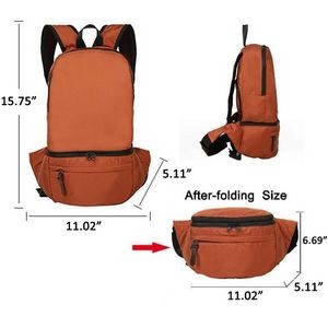 Foldable Backpack Waist Bag 2
