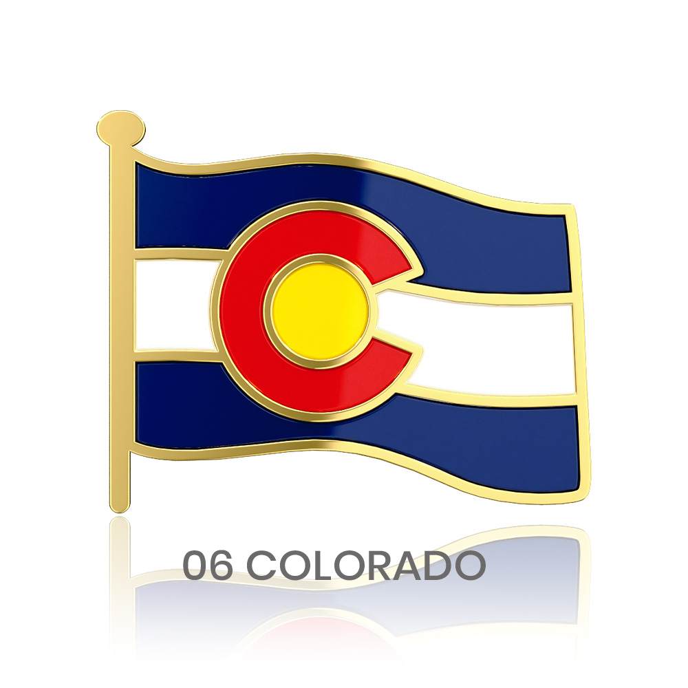 1" Stock Flag Pins 49