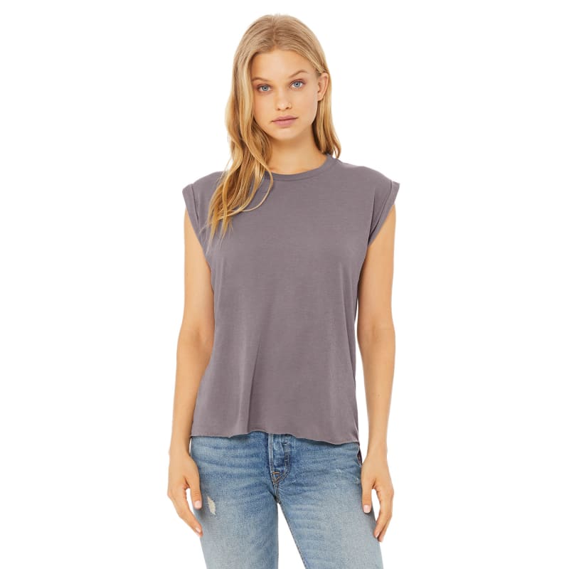 Bella + Canvas Ladies' Flowy Muscle T-Shirt With Rolled Cuff 46