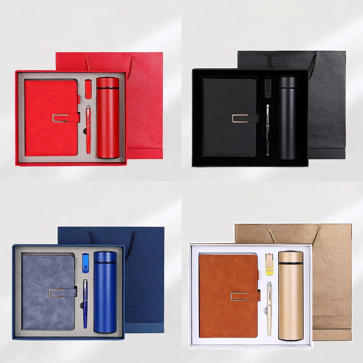 4Pcs Business Gift Set Notebook With Tumbler Premium Sets 4