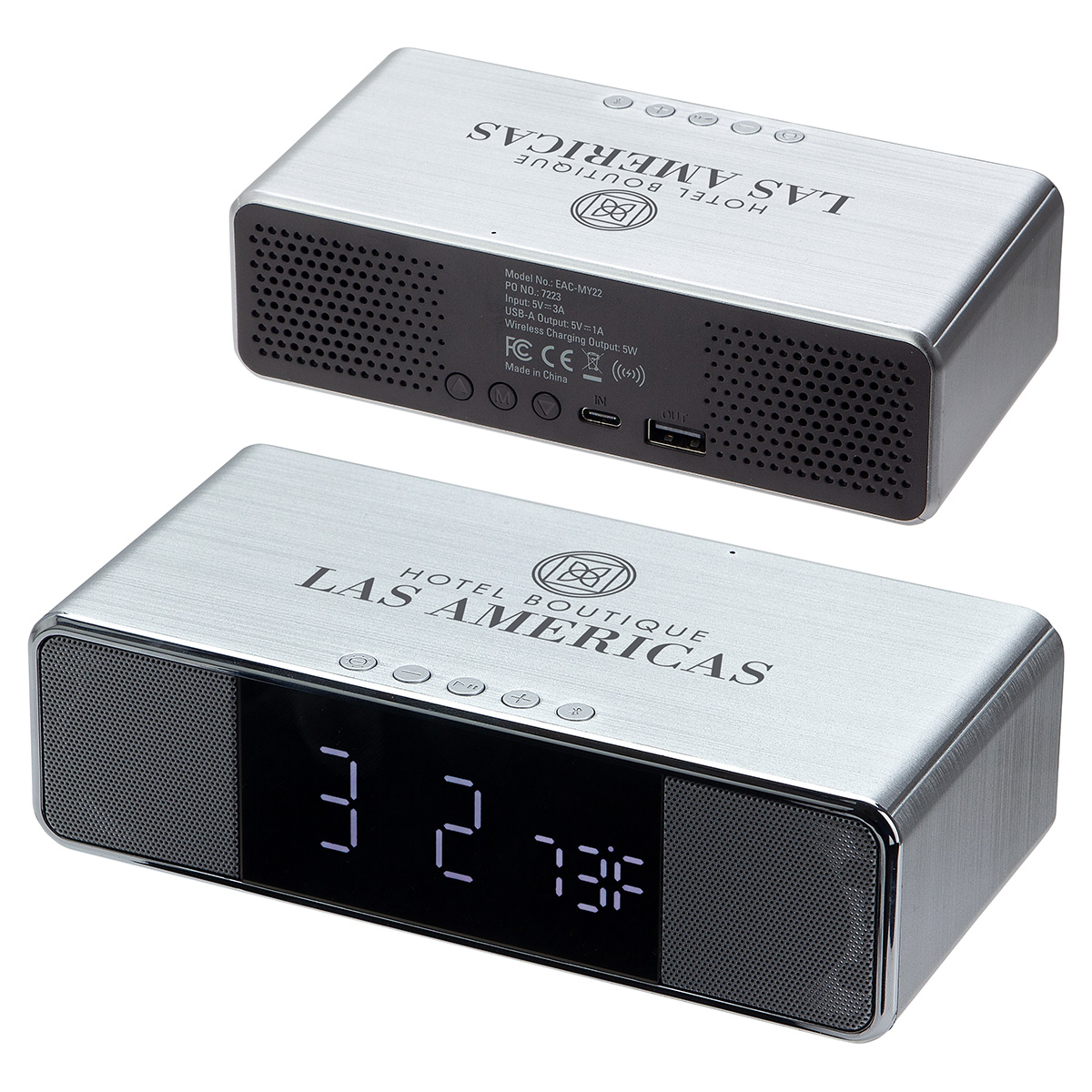 Mystic Alarm Clock with Wireless Speaker & Wireless Charger 9