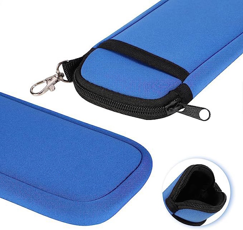 Neoprene Eyeglasses Pouch with Zipper & Carabiner Hook 6