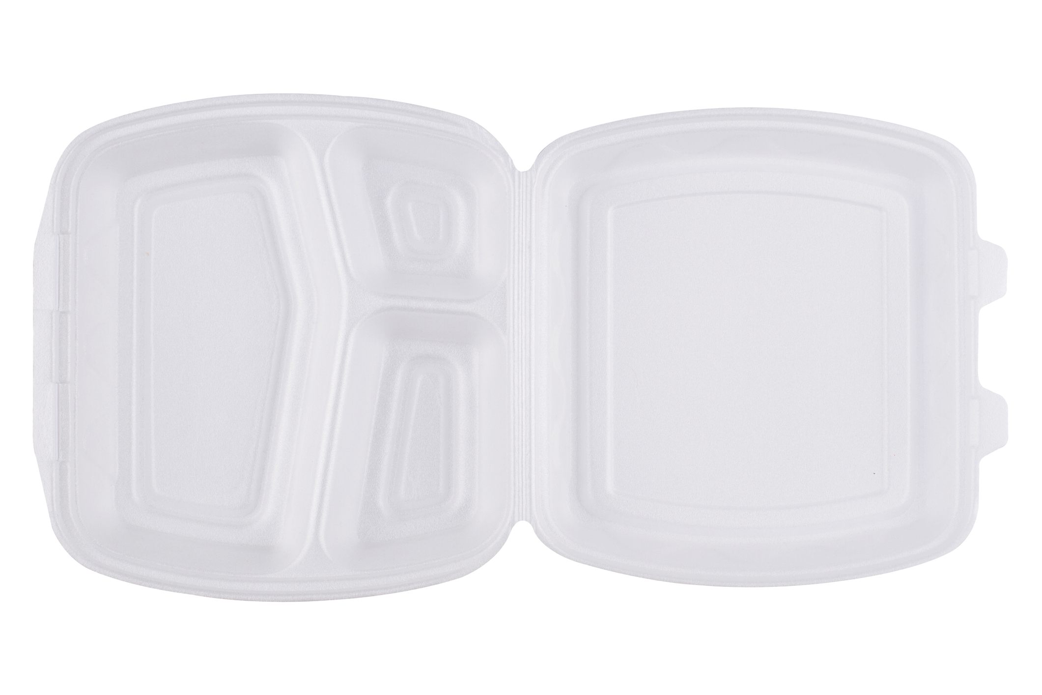 9"x9" Foam Takeout Container, Compartment 4