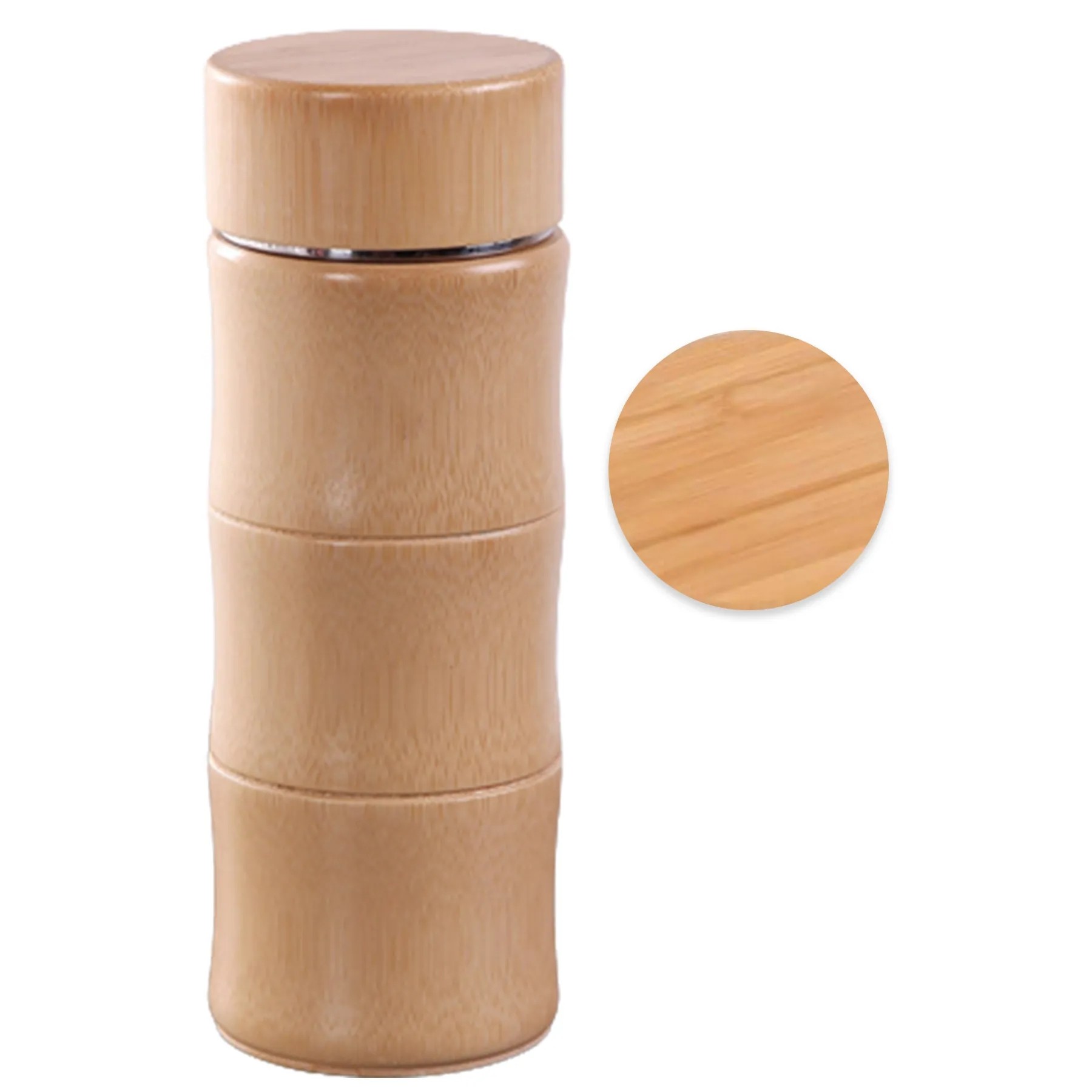 15Oz Bamboo Stainless Steel Straight Cup 3