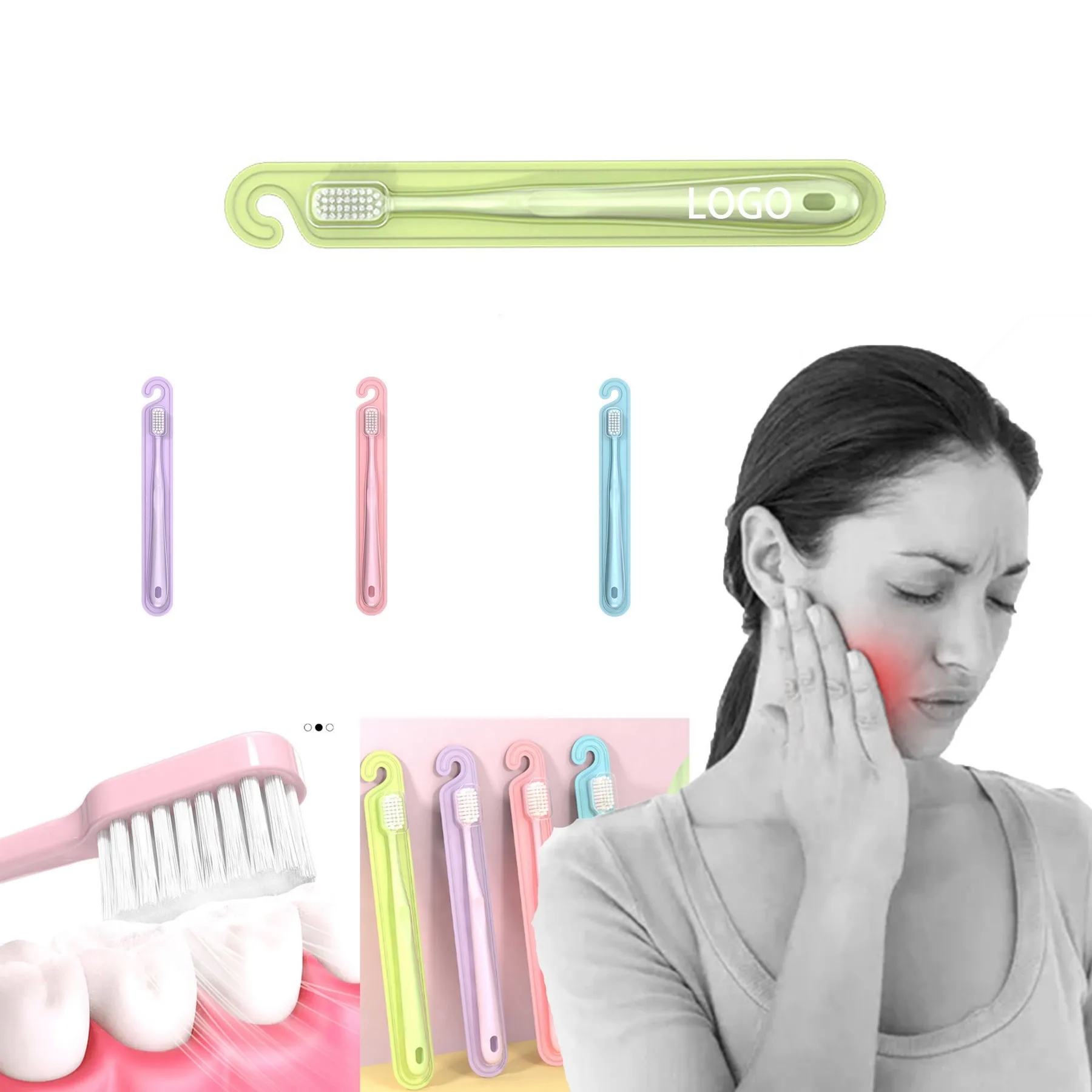 Portable Customizable Soft Bristle Toothbrush 1