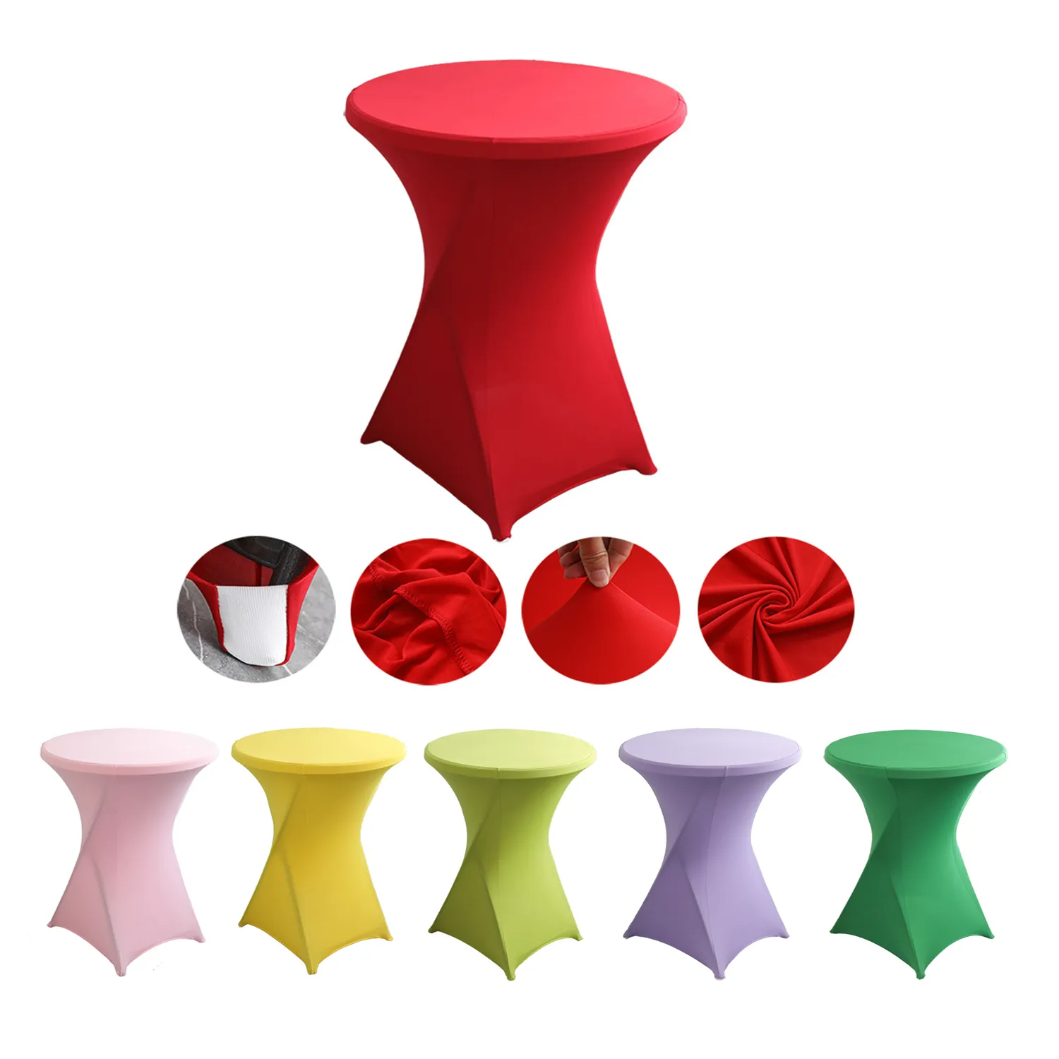 Contour Stretch Round Table Cover (23.6" x 43.3") 3
