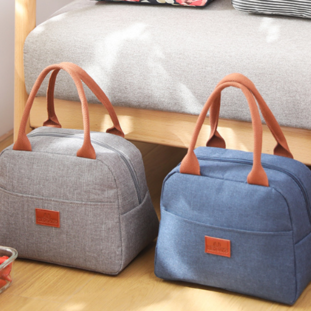 8L Insulated Lunch Tote Bag with Handle Pouch 8