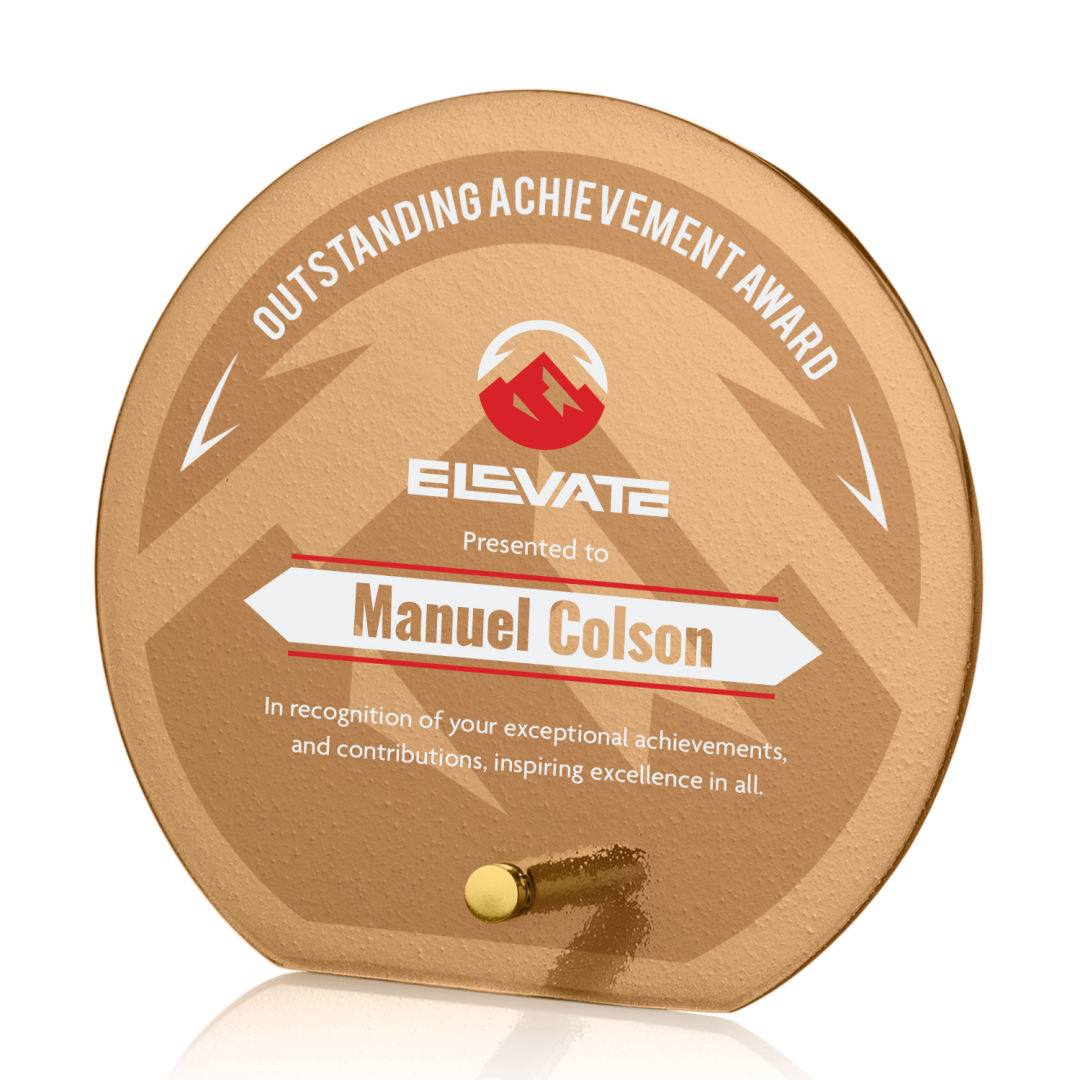 Atchison Russet Circle VividPrint™ Award - Gold 10