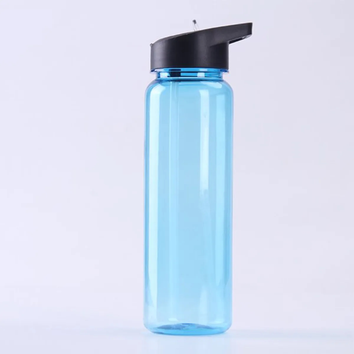 Sport Portable Translucent Water Bottle With Flip Straw 4