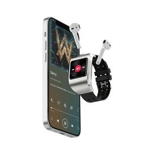 Smart Watch Bracelet With Wireless Ear Buds And Fitness Tracking 34