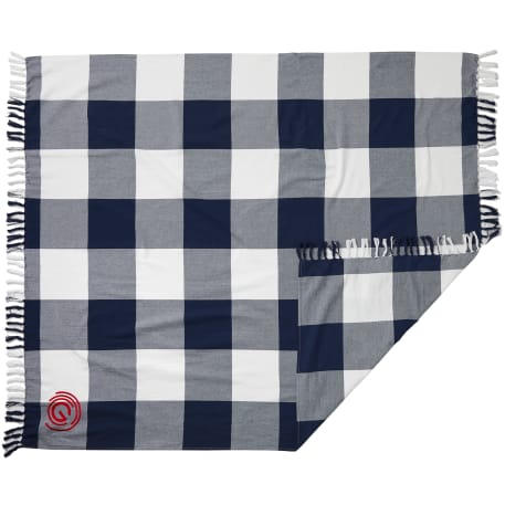 Field & Co. 100% Organic Cotton Check Throw Blanke 49