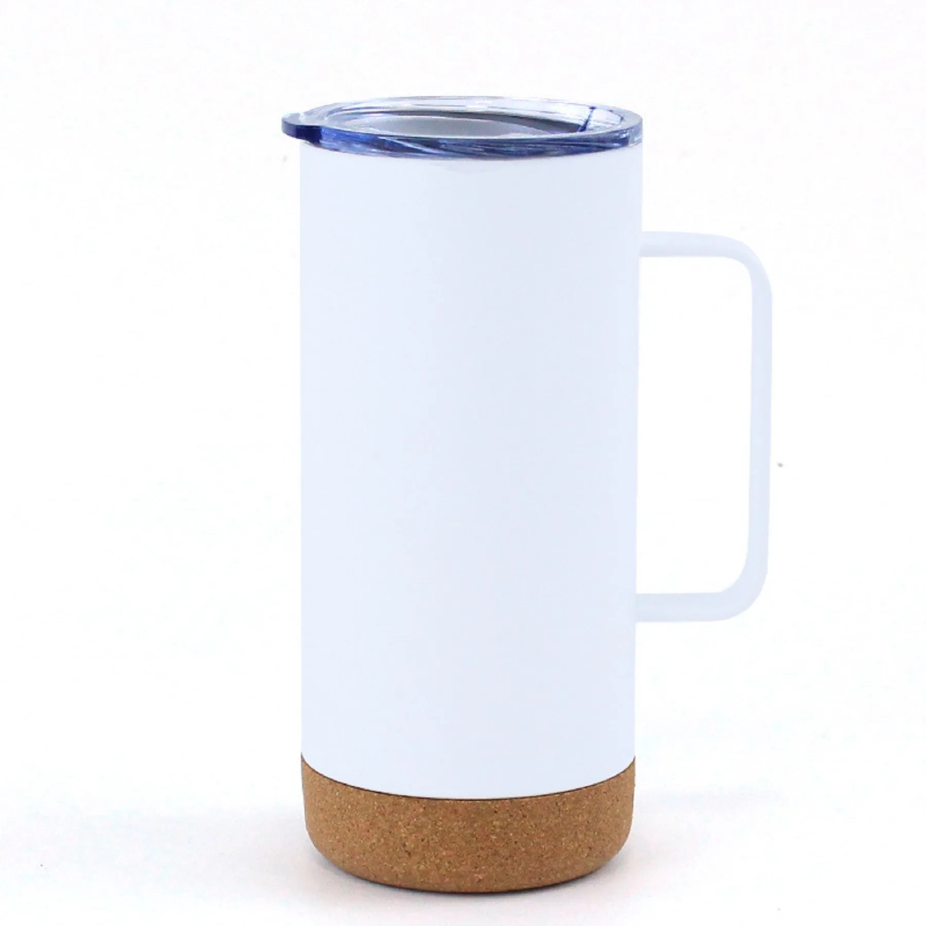 16 Oz. Wood Bottom Stainless Steel Coffee Mug with Handle 5