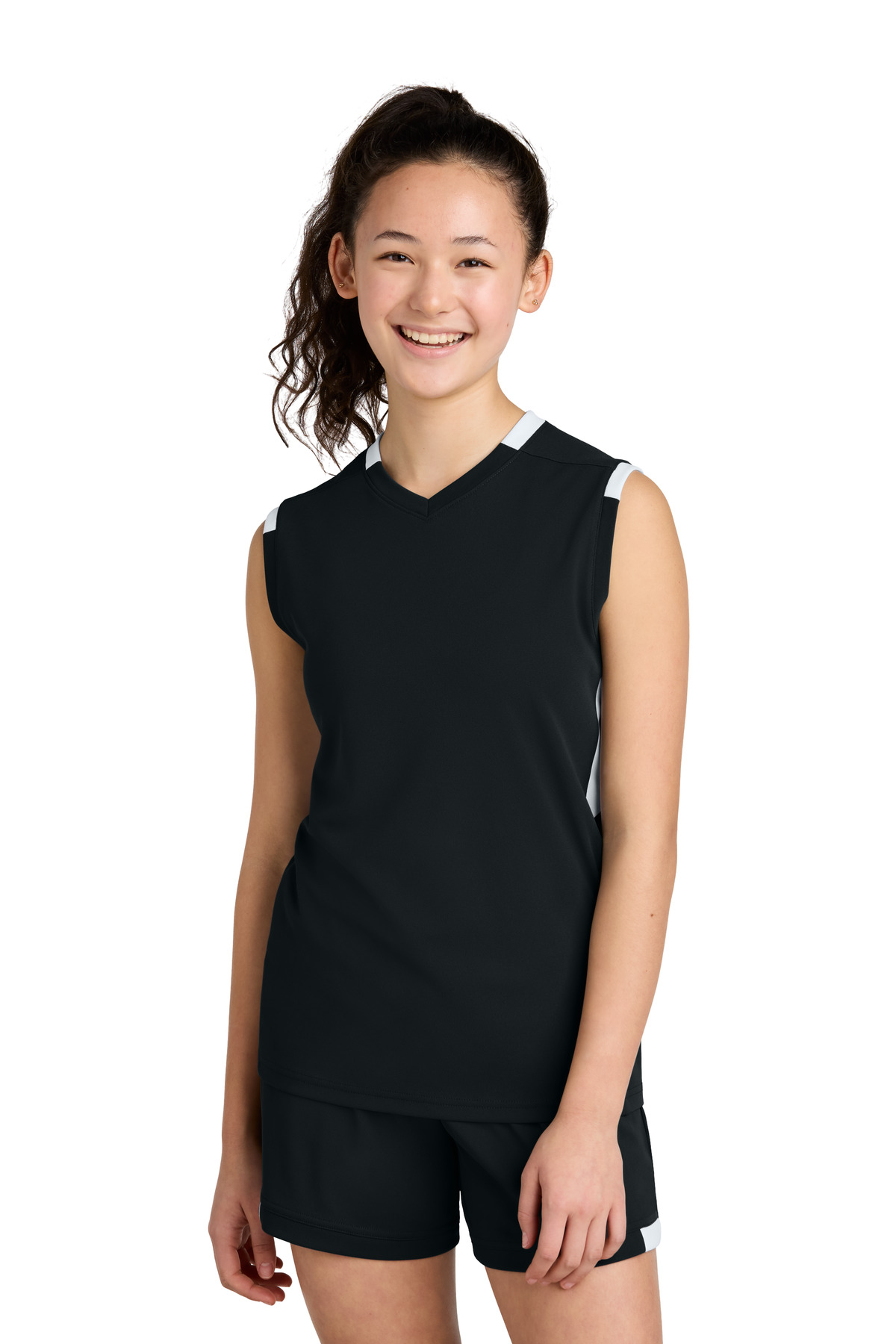 Sport-Tek Youth Club Sleeveless V-Neck YST441 17