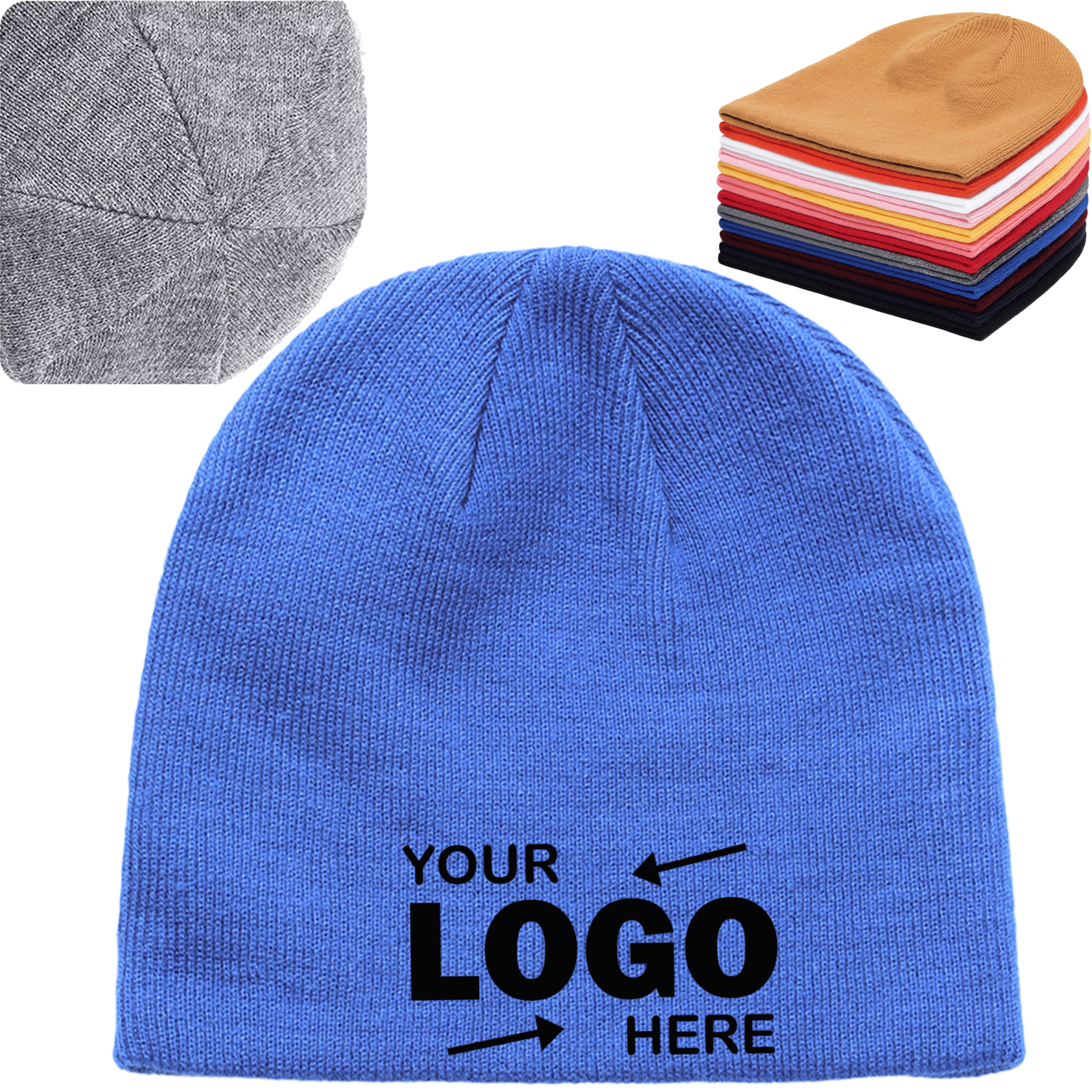 Assorted Colors Acrylic Soft And Warm Knitted Beanie 2
