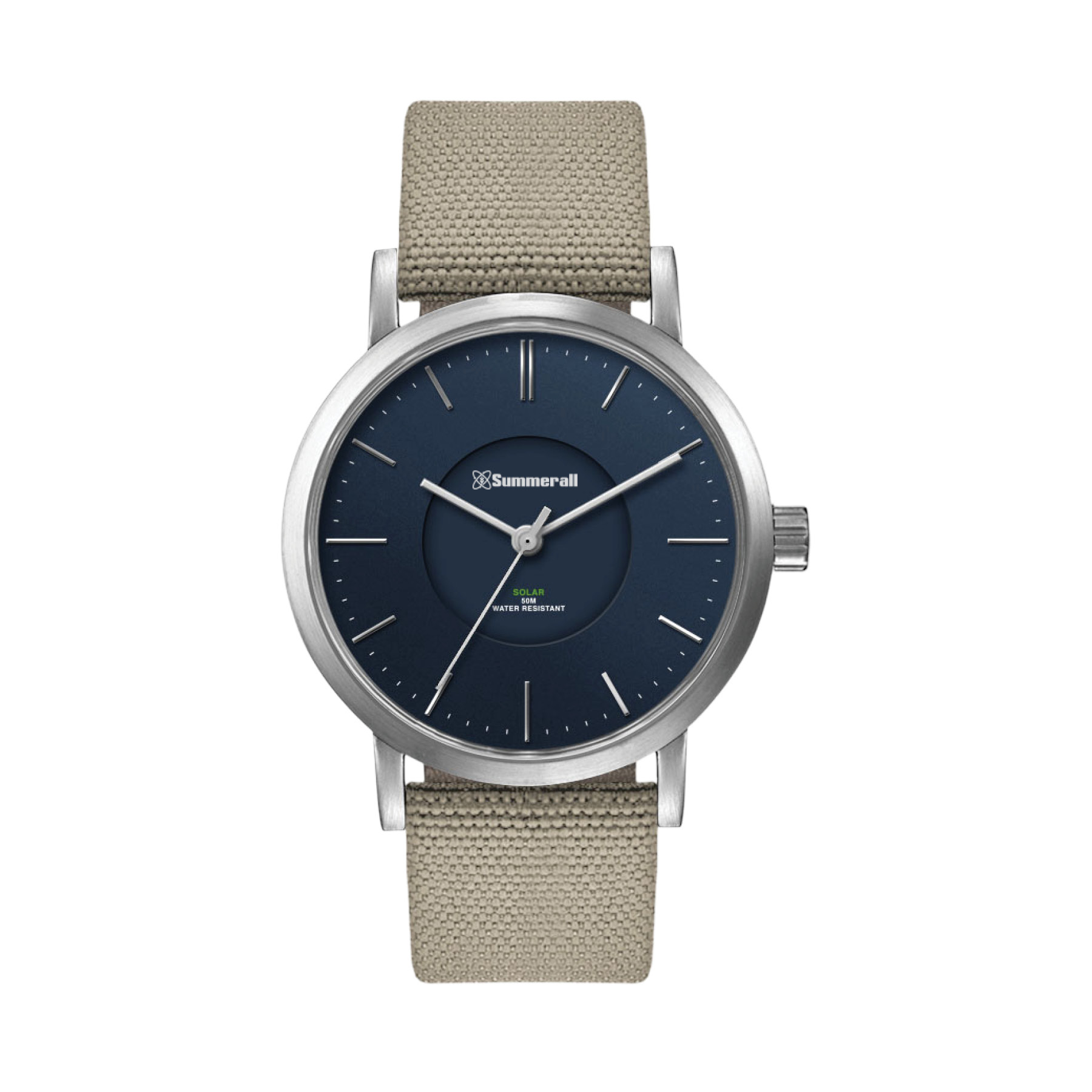 39MM, SS, SILVER CASE,  3-HAND "SOLAR" MVT 1