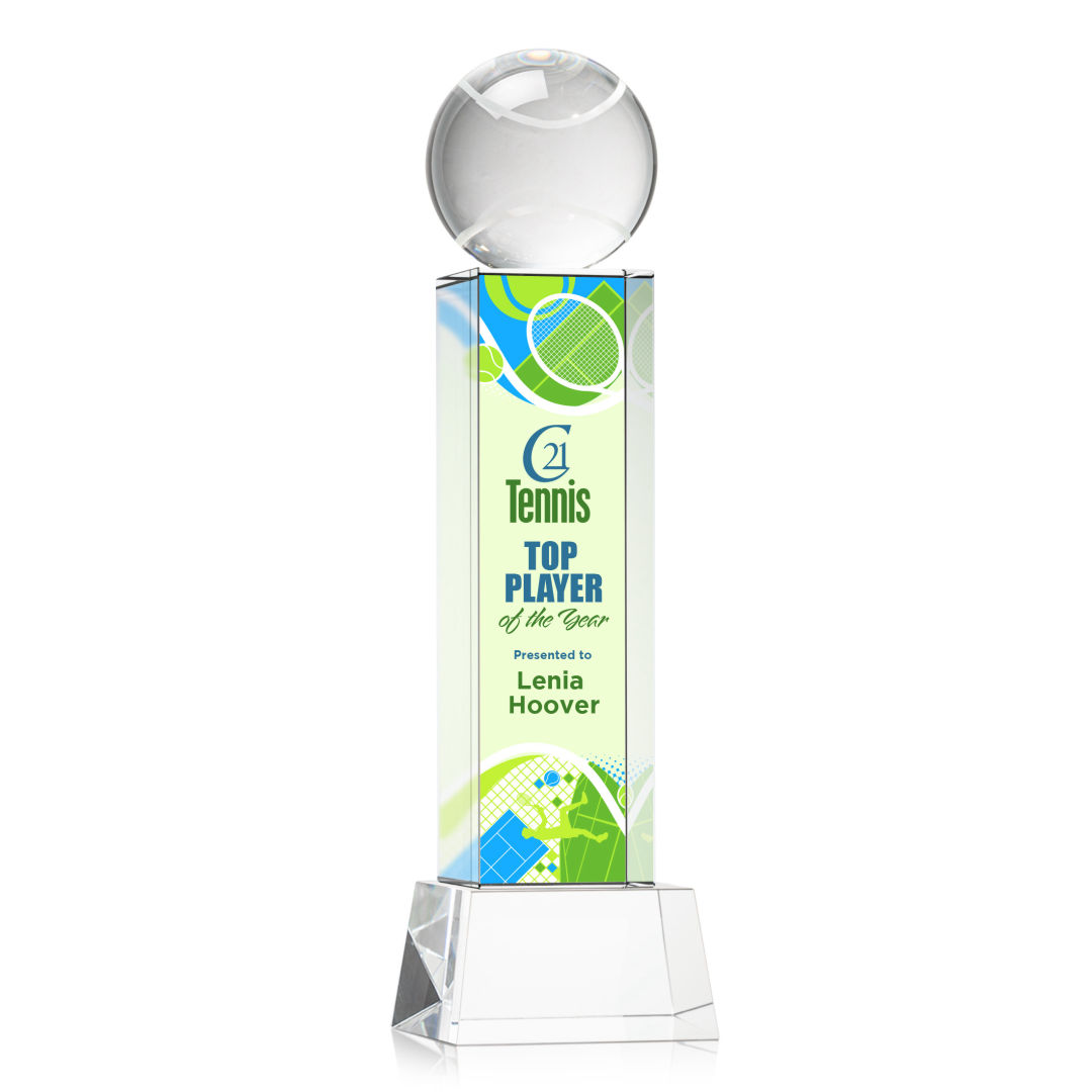 Tennis Ball VividPrint™ Award on Belcroft - Clear 6