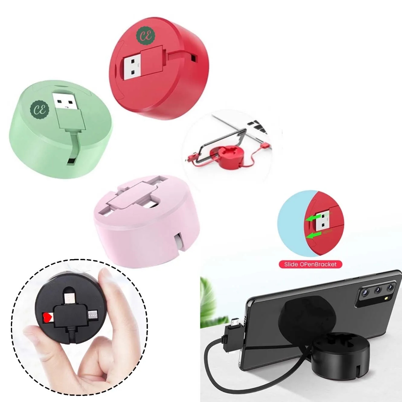 3 in 1 Retractable USB Charging Cable 2