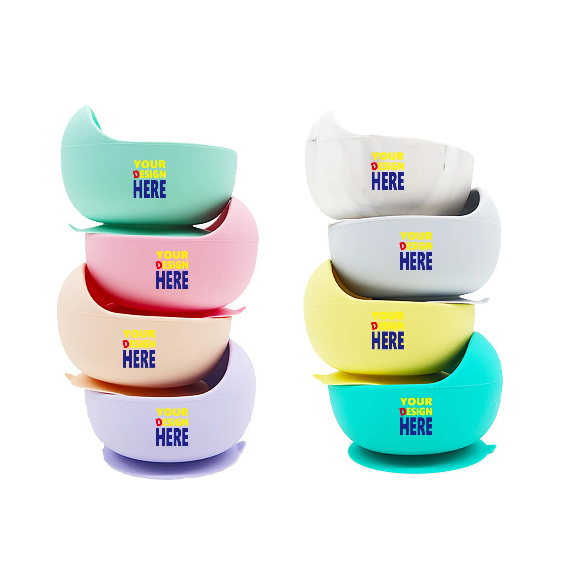 Baby Silicone Bowl And Spoon Set 4