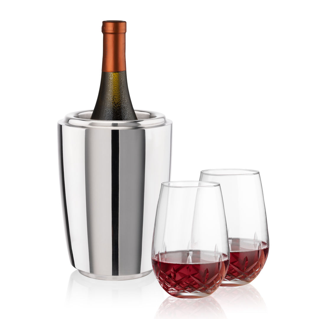 Pescara Wine Cooler & Templeton Stemless Wine Set 5