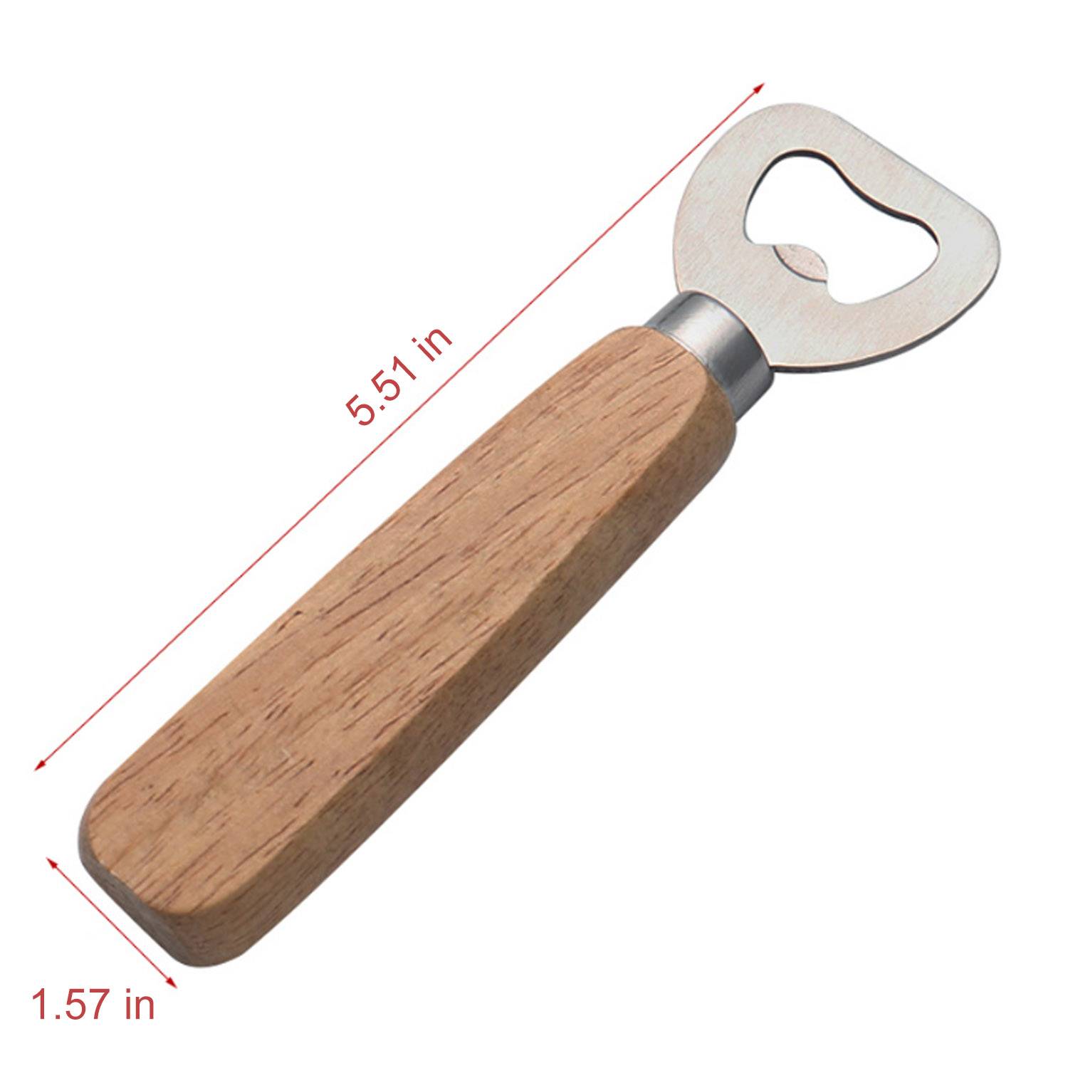 Wooden Handle Stainless Steel Bottle Opener 5