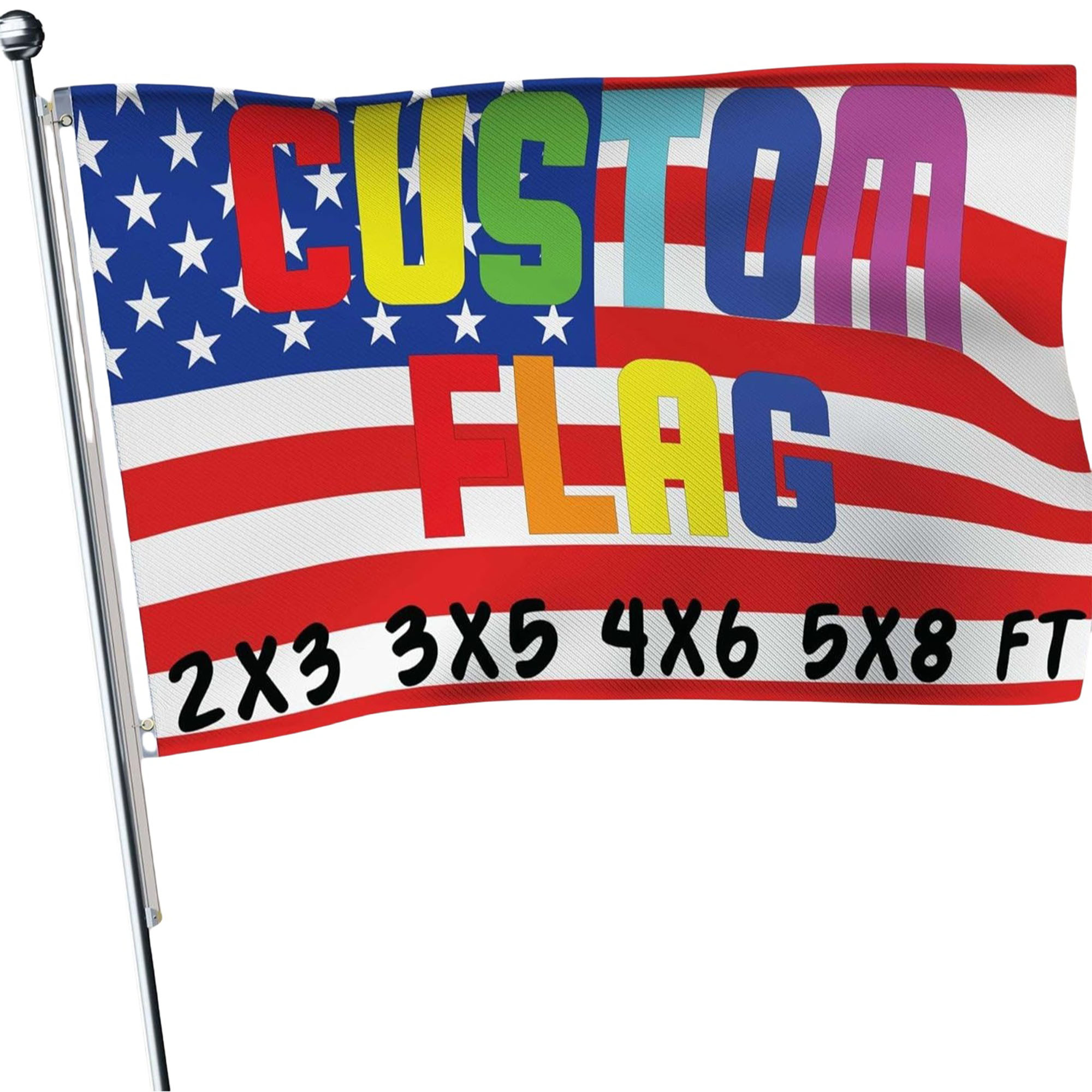 Custom 2x3 FT Polyester Flag for Events 3