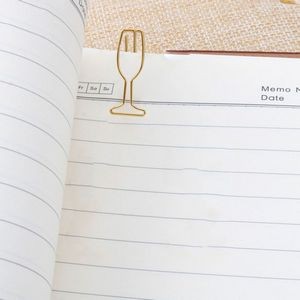 Champagne Glass Shaped Paper Clips In Tin Box Set Of 16 8