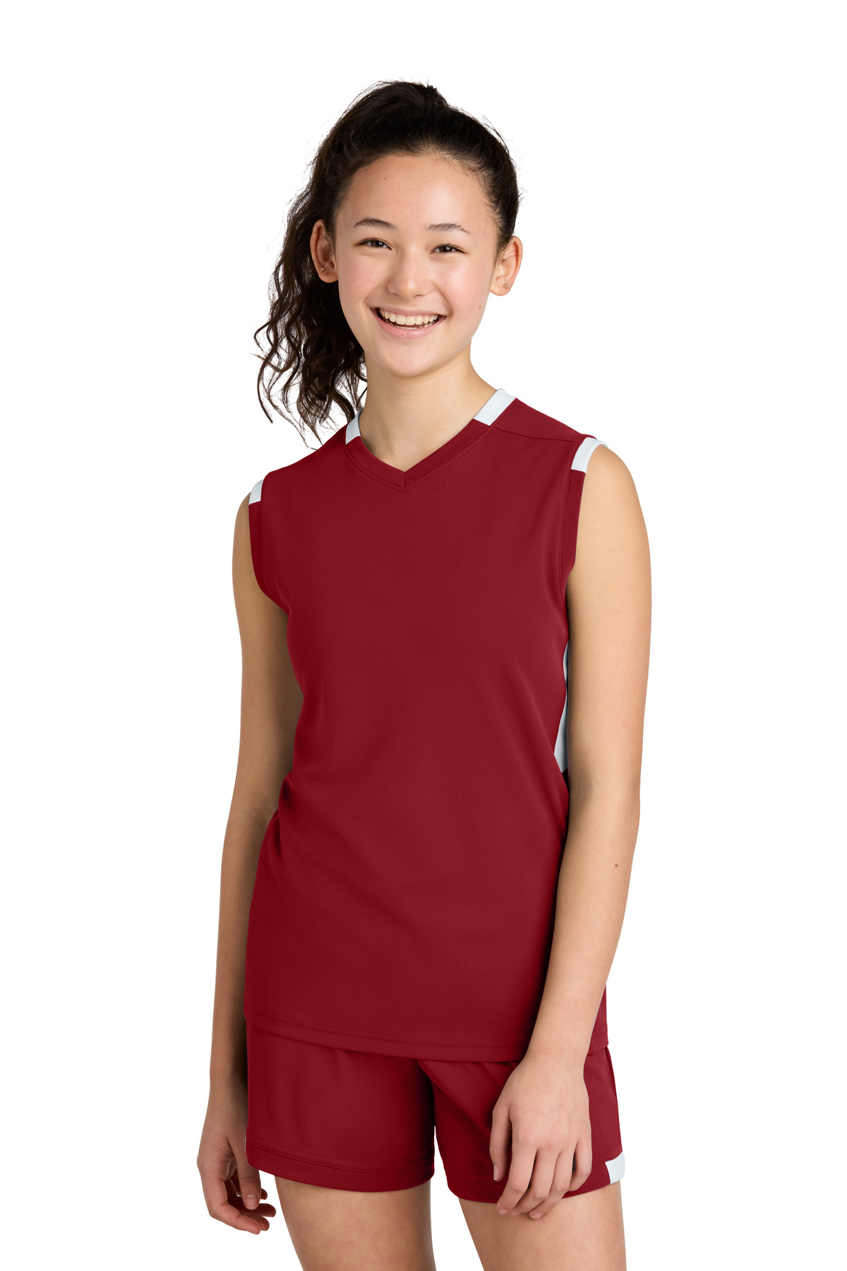 Sport-Tek Youth Club Sleeveless V-Neck YST441 25