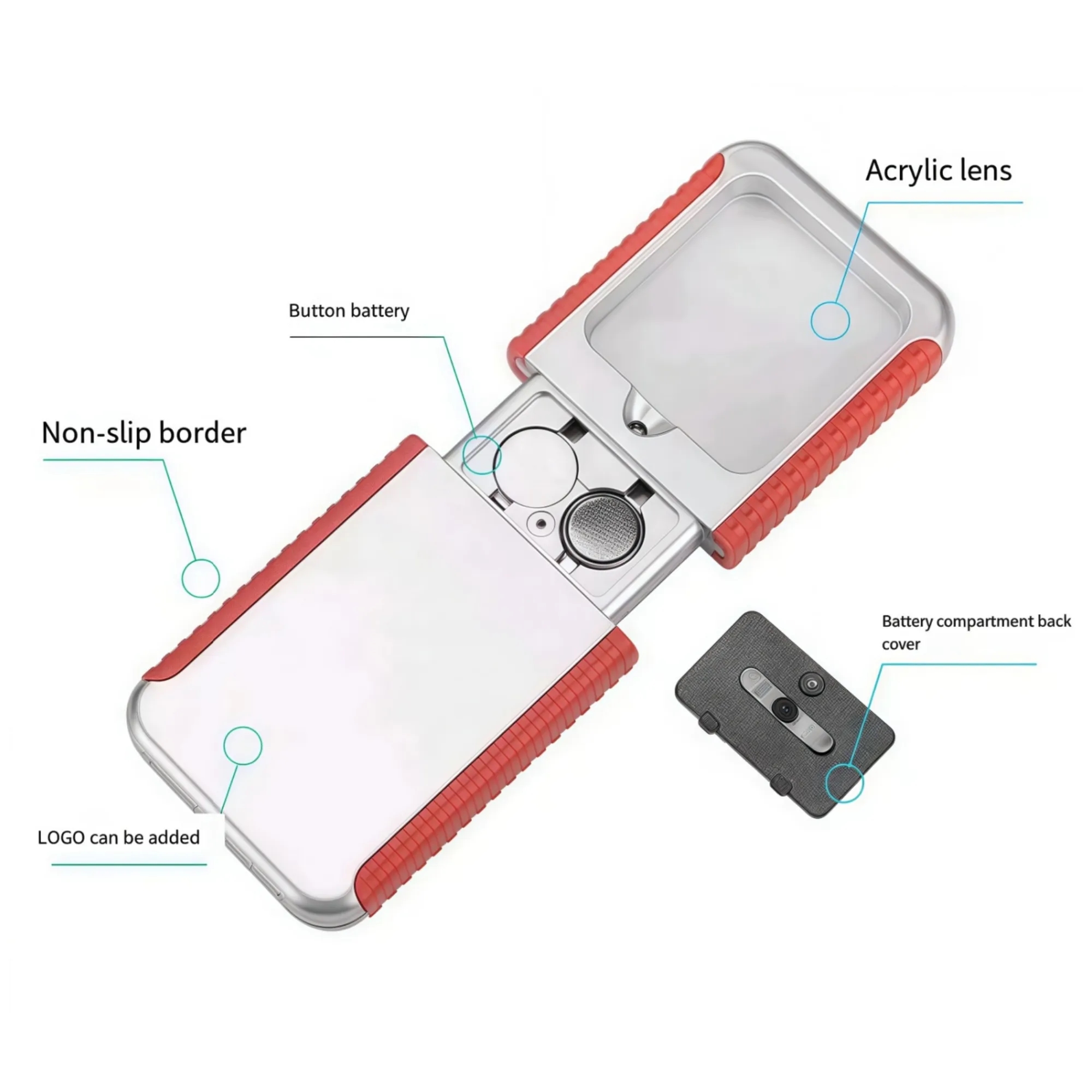 Retractable Magnifier with LED Light 7
