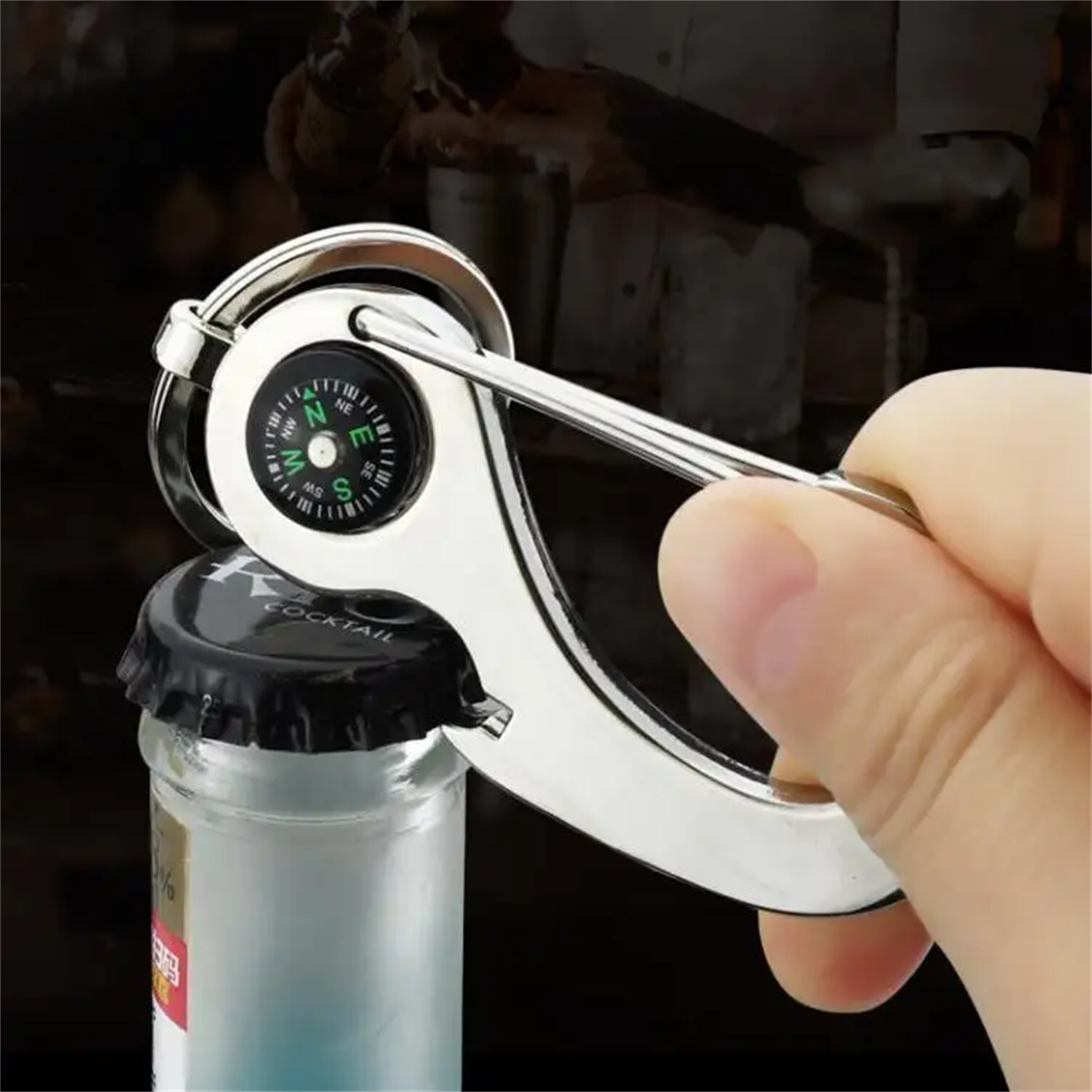 Multifunction Compass Key Chains Bottle Opener 4