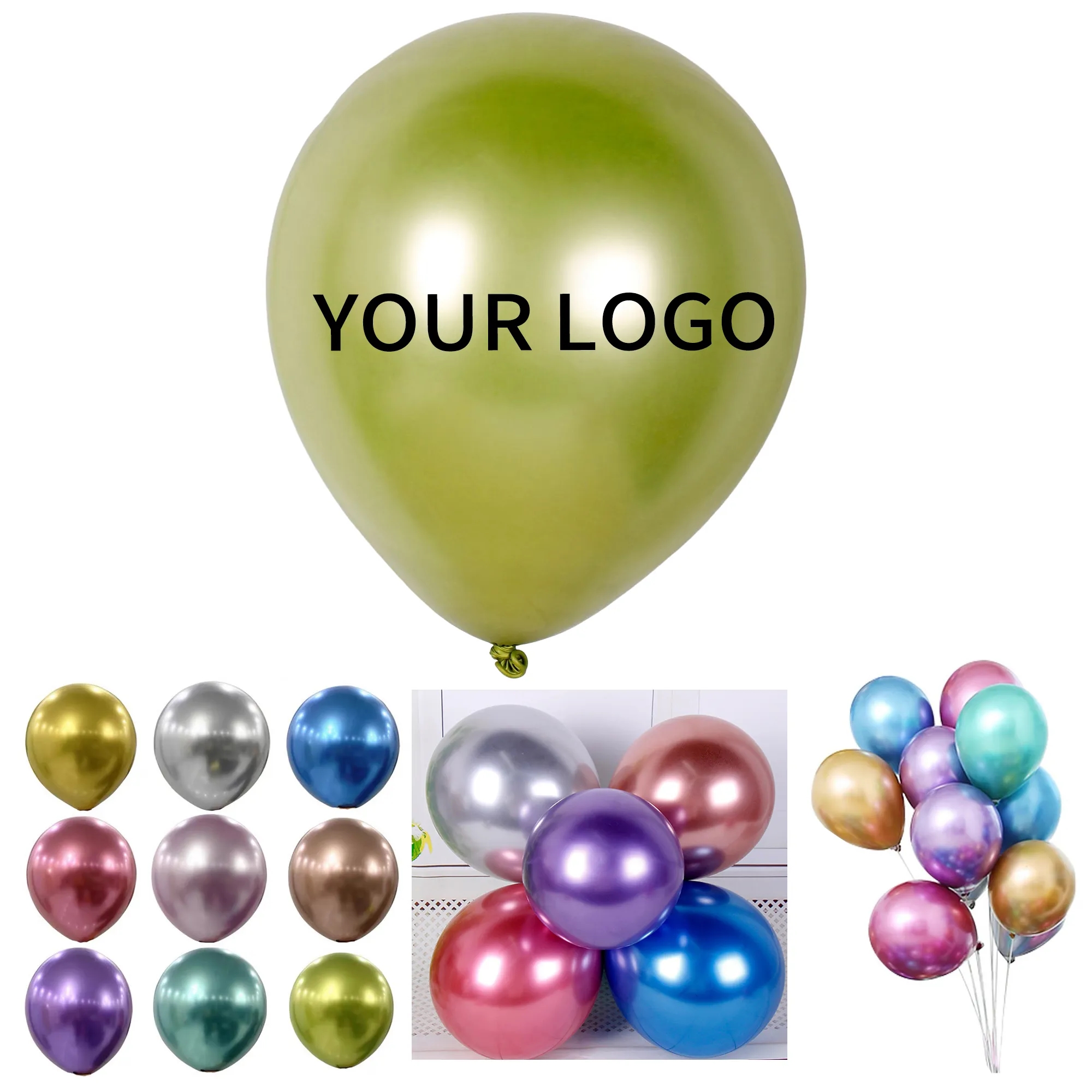 12 Inch Latex Balloon Metallic Finish for Events 5