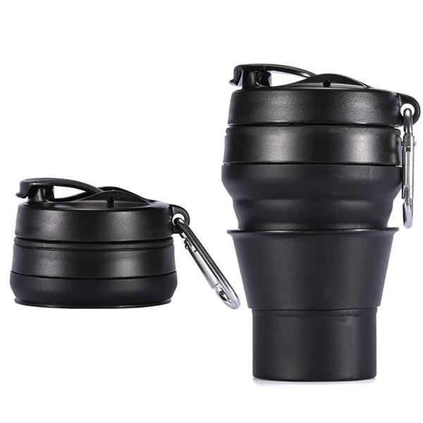 Silicone Collapsible Cup W/ Carabiners Straw 3