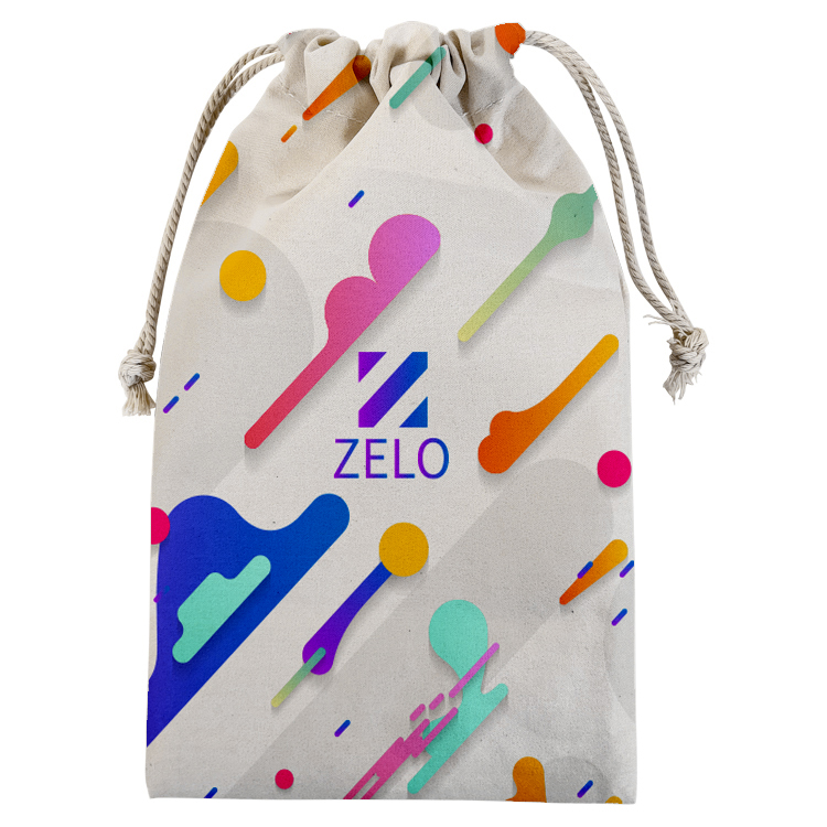 Tall Vibrant Cotton Drawstring Pouch 4
