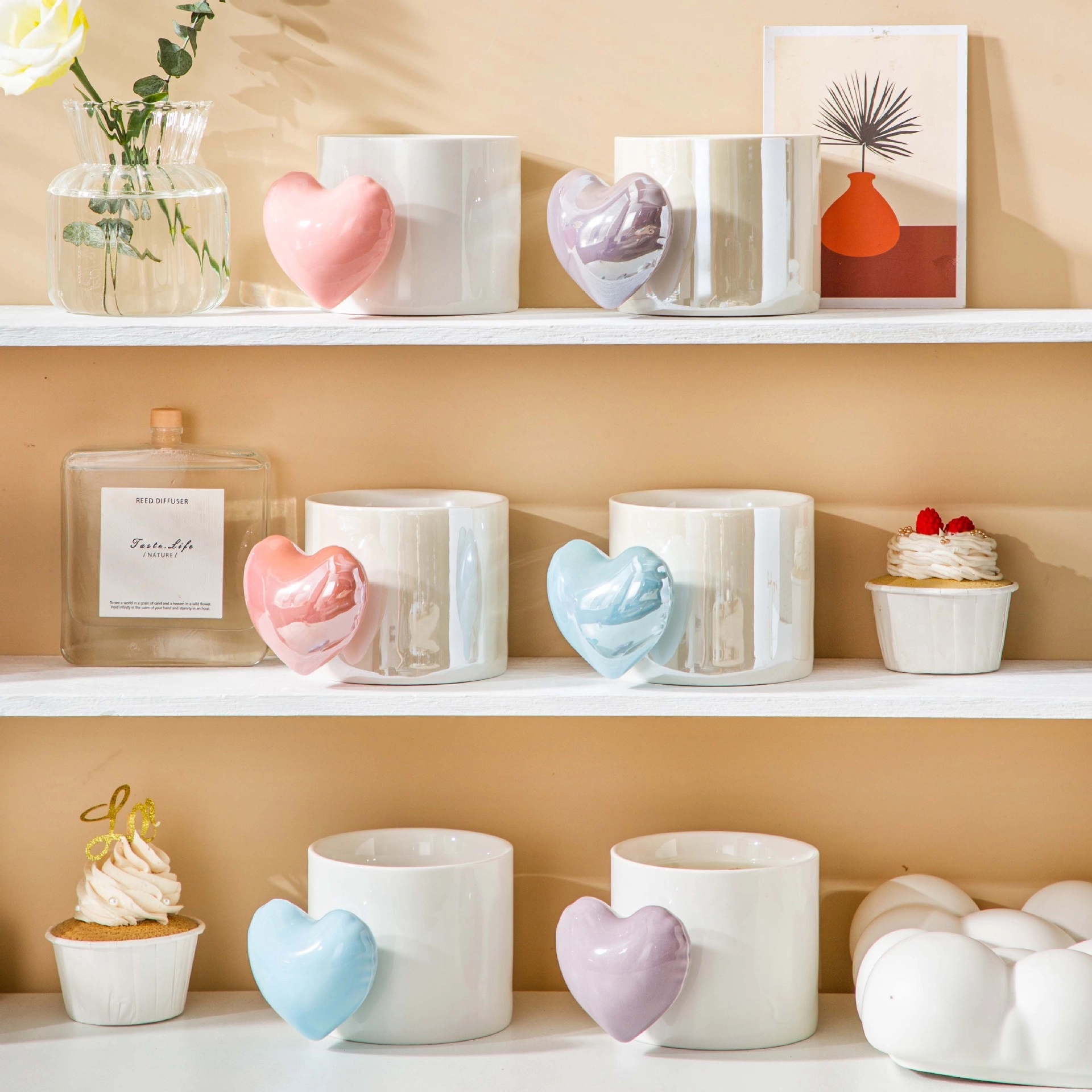 Ceramic Mug Souvenirs & Water Cup Three-Dimensional Love 3