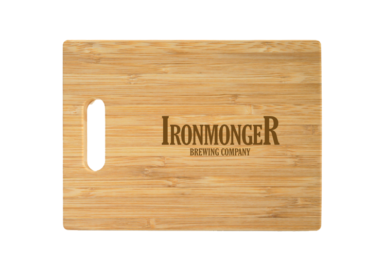 12" Rectangle Bamboo Cutting Board with Handle 2