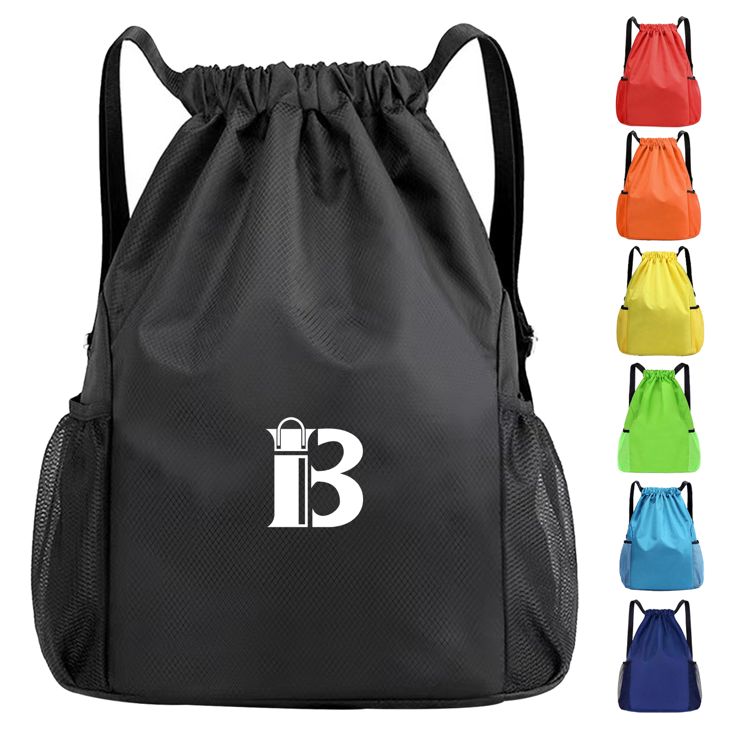 Nylon Large Drawstring Backpack Sports Bag 8