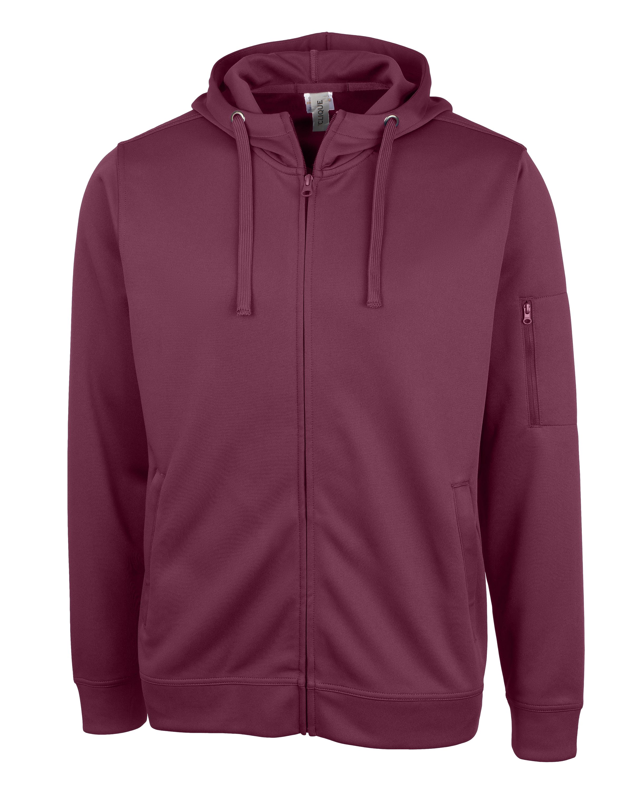 Clique Lift Solution-dyed Performance Unisex Full Zip Hooded Sweatshirt 18
